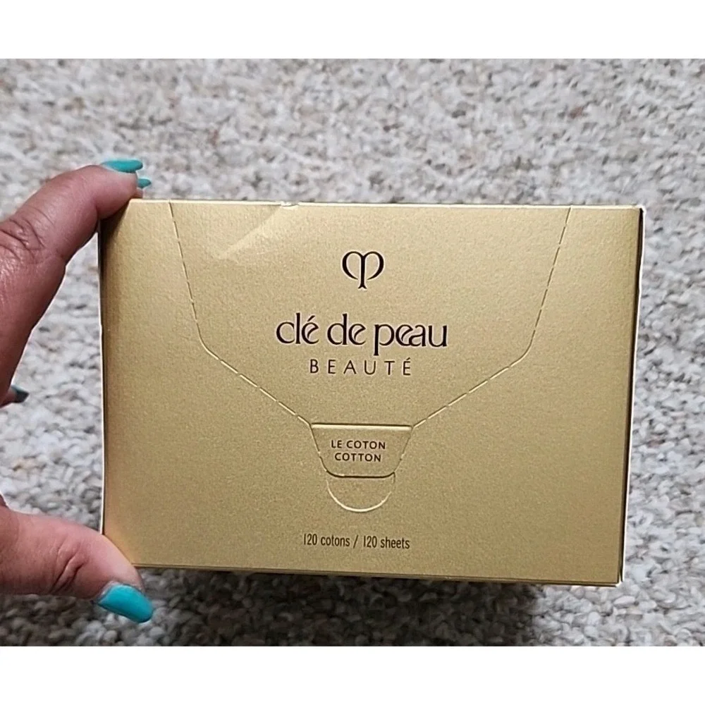 Cle de Peau Beaute Le Cotton 120 Sheets Silk Skin Care Lotion Puff Pad Japan New